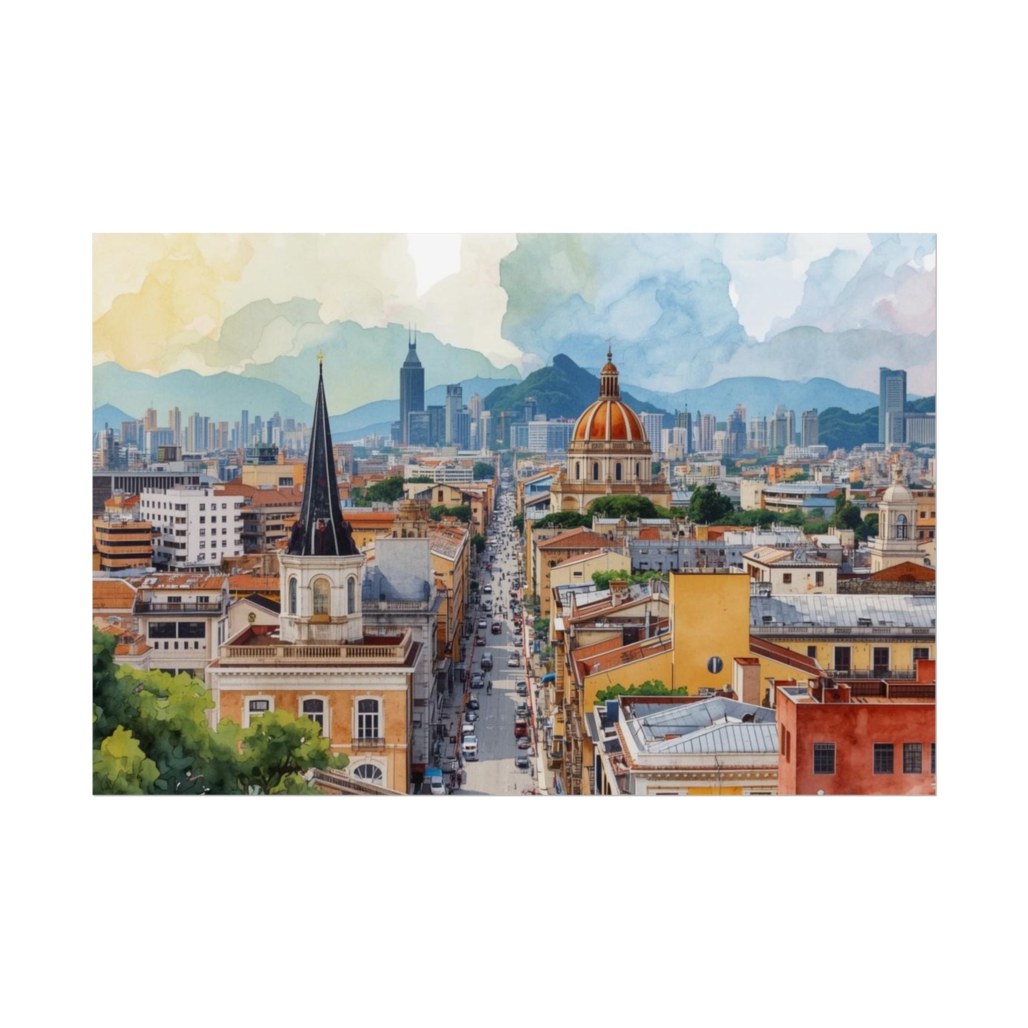 Cityscape Art Print of Sao Paolo, Brazil by Rosetta Creative Boutique, Rolled Posters, Modern Wall Decor, Urban Art, Home Decoration, Landscape Photography - Rosetta Creative Boutique